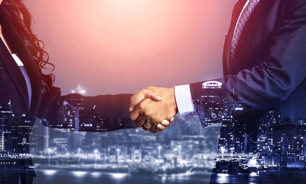 Business Merger Handshake